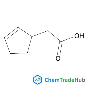 2-Cyclopenten-1-ylacetic acid structure