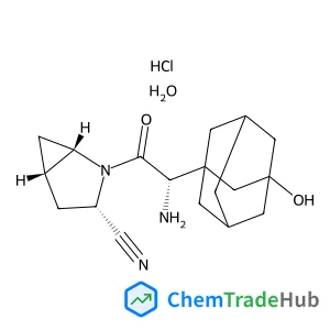 (1S,3S,5S)-2-[(2S)-2-Amino-2-(3-hydroxyadamantan-1-yl)acetyl]-2-azabicyclo[3.1.0]hexane-3-carbonitrile hydrochloride hydrate