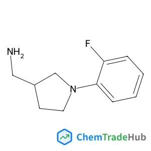 1-[1-(2-Fluorophenyl)-3-pyrrolidinyl]methanamine structure