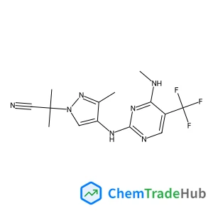 2-methyl-2-(3-methyl-4-((4-(methylamino)-5-(trifluoromethyl)pyrimidin-2-yl)amino)-1H-pyrazol-1-yl)propanenitrile