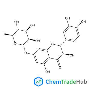(2R,3R)-2-(3,4-Dihydroxyphenyl)-3,5-dihydroxy-4-oxo-3,4-dihydro-2H-chromen-7-yl 6-deoxy-alpha-L-mannopyranoside