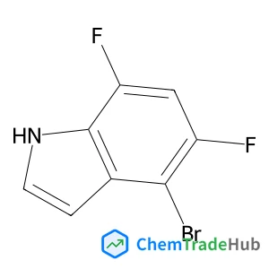 4-Bromo-5,7-difluoro-1H-indole structure 4-Bromo-5,7-difluoro-1H-indole structure