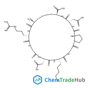 (3S,6R,11R,14S,20S,23S,31aS)-11-Amino-23-(4-aminobutyl)-14-(3-carbamimidamidopropyl)-3,20-bis(carboxymethyl)-1,4,12,15,18,21,24,27-octaoxooctacosahydro-1H-pyrrolo[2,1-j][1,2,5,8,11,14,17,20,23,26]dith
iaoctaazacyclononacosine-6-carboxylic acid