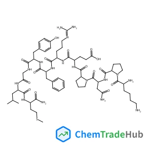 L-Lysyl-L-prolyl-L-asparaginylprolyl-L-alpha-glutamyl-N~5~-(diaminomethylene)-L-ornithyl-L-phenylalanyl-L-tyrosylglycyl-L-leucyl-L-methioninamide
