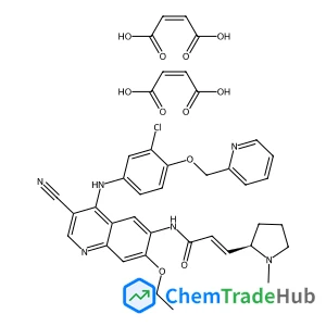(2E)-N-(4-{[3-Chloro-4-(2-pyridinylmethoxy)phenyl]amino}-3-cyano-7-ethoxy-6-quinolinyl)-3-(1-methyl-2-pyrrolidinyl)acrylamide (2E)-2-butenedioate (1:2)