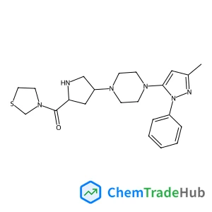 {(2R,4R)-4-[4-(3-Methyl-1-phenyl-1H-pyrazol-5-yl)-1-piperazinyl]-2-pyrrolidinyl}(1,3-thiazolidin-3-yl)methanone