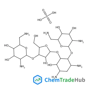 (1R,2R,3S,4R,6S)-4,6-Diamino-2-{[3-O-(2,6-diamino-2,6-dideoxy-beta-L-idopyranosyl)-beta-D-ribofuranosyl]oxy}-3-hydroxycyclohexyl 2,6-diamino-2,6-dideoxy-alpha-D-glucopyranoside sulfate (1:1)