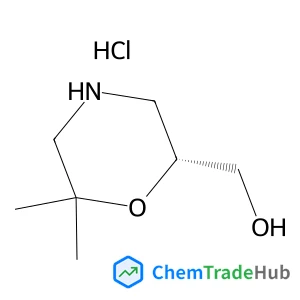 [(2R)-6,6-Dimethyl-2-morpholinyl]methanol hydrochloride (1:1) structure