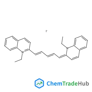 1-Ethyl-2-[5-(1-ethyl-2(1H)-quinolinylidene)-1,3-pentadien-1-yl]quinolinium iodide structure