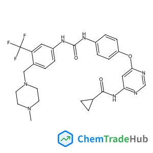 N-(6-{4-[({4-[(4-Methyl-1-piperazinyl)methyl]-3-(trifluoromethyl)phenyl}carbamoyl)amino]phenoxy}-4-pyrimidinyl)cyclopropanecarboxamide