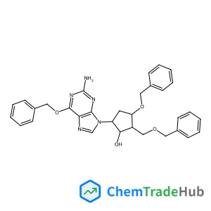 (1S,2S,3S,5S)-5-[2-Amino-6-(benzyloxy)-9H-purin-9-yl]-3-(benzyloxy)-2-[(benzyloxy)methyl]cyclopentanol