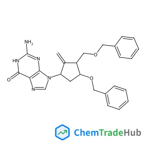 2-Amino-9-{(1S,3R,4S)-4-(benzyloxy)-3-[(benzyloxy)methyl]-2-methylenecyclopentyl}-1,9-dihydro-6H-purin-6-one