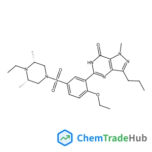 rel-5-(2-Ethoxy-5-(((3R,5S)-4-ethyl-3,5-dimethylpiperazin-1-yl)sulfonyl)phenyl)-1-methyl-3-propyl-1H-pyrazolo[4,3-d]pyrimidin-7(6H)-one