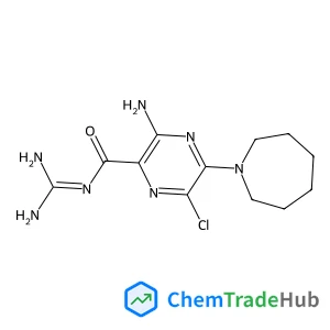 3-Amino-5-(1-azepanyl)-N-carbamimidoyl-6-chloro-2-pyrazinecarboxamide