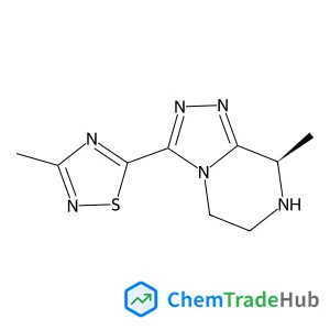 1,?2,?4-?Triazolo[4,?3-?a]?pyrazine, 5,?6,?7,?8-?tetrahydro-?8-?methyl-?3-?(3-?methyl-?1,?2,?4-?thiadiazol-?5-?yl)?-?, (8R)?-