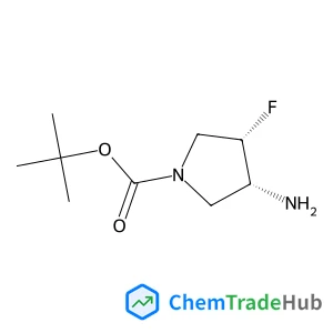2-Methyl-2-propanyl (3R,4S)-3-amino-4-fluoro-1-pyrrolidinecarboxylate 2-Methyl-2-propanyl (3R,4S)-3-amino-4-fluoro-1-pyrrolidinecarboxylate
