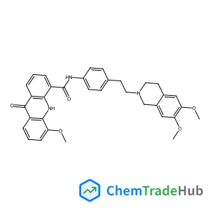 N-{4-[2-(6,7-Dimethoxy-3,4-dihydro-2(1H)-isoquinolinyl)ethyl]phenyl}-5-methoxy-9-oxo-9,10-dihydro-4-acridinecarboxamide