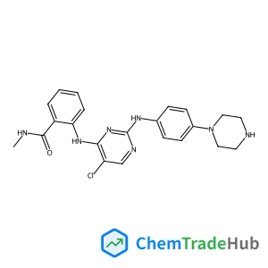 2-[(5-Chloro-2-{[4-(1-piperazinyl)phenyl]amino}-4-pyrimidinyl)amino]-N-methylbenzamide