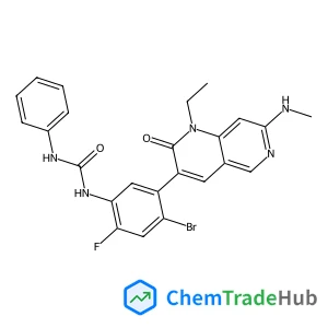 1-{4-Bromo-5-[1-ethyl-7-(methylamino)-2-oxo-1,2-dihydro-1,6-naphthyridin-3-yl]-2-fluorophenyl}-3-phenylurea