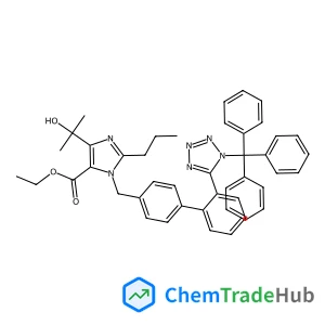 Ethyl 4-(2-hydroxy-2-propanyl)-2-propyl-1-{[2'-(1-trityl-1H-tetrazol-5-yl)-4-biphenylyl]methyl}-1H-imidazole-5-carboxylate