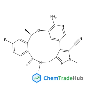 (16R)-19-Amino-13-fluoro-4,8,16-trimethyl-9-oxo-17-oxa-4,5,8,20-tetraazatetracyclo[16.3.1.0~2,6~.0~10,15~]docosa-1(22),2,5,10,12,14,18,20-octaene-3-carbonitrile