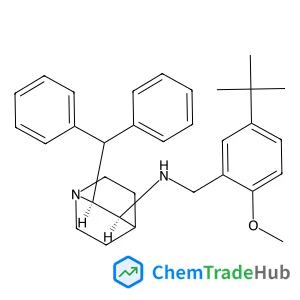 (2S,3S)-2-(Diphenylmethyl)-N-[2-methoxy-5-(2-methyl-2-propanyl)benzyl]quinuclidin-3-amine