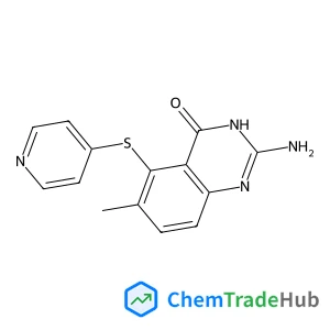 4(1H)-Quinazolinone, 2-amino-6-methyl-5-(4-pyridinylthio)-