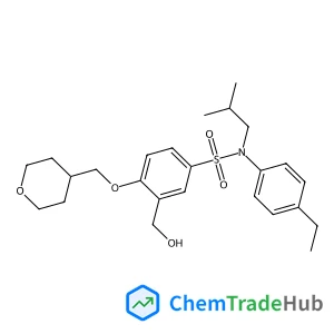 N-(4-Ethylphenyl)-3-(hydroxymethyl)-N-isobutyl-4-(tetrahydro-2H-pyran-4-ylmethoxy)benzenesulfonamide