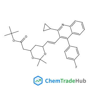 2-Methyl-2-propanyl [(4R,6S)-6-{(E)-2-[2-cyclopropyl-4-(4-fluorophenyl)-3-quinolinyl]vinyl}-2,2-dimethyl-1,3-dioxan-4-yl]acetate