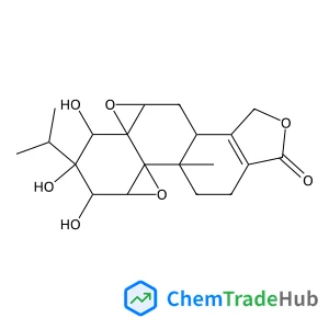 (1aS,1bS,6bS,7aS,8aS,9R,10S,11S,11aS)-9,10,11-Trihydroxy-10-isopropyl-1b-methyl-1b,3,6,6b,7,7a,9,10,11,11a-decahydrobisoxireno[8a,9:4b,5]phenanthro[1,2-c]furan-4(2H)-one structure