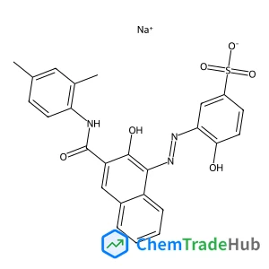 Sodium 3-[(E)-{3-[(2,4-dimethylphenyl)carbamoyl]-2-hydroxy-1-naphthyl}diazenyl]-4-hydroxybenzenesulfonate
