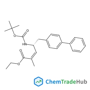 Ethyl (4R)-5-(4-biphenylyl)-2-methyl-4-({[(2-methyl-2-propanyl)oxy]carbonyl}amino)-2-pentenoate