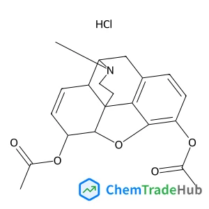 (5alpha,6alpha)-17-Methyl-7,8-didehydro-4,5-epoxymorphinan-3,6-diyl diacetate hydrochloride (1:1)