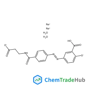 Benzoic acid,5-[(1E)-2-[4-[[(2-carboxyethyl)amino]carbonyl]phenyl]diazenyl]-2-hydroxy-,sodium salt, hydrate (1:2:2)