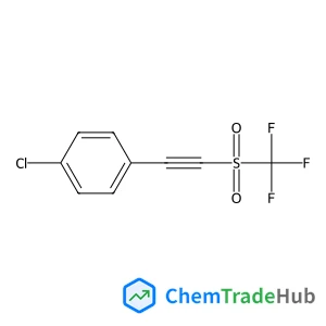 Benzene, 1-chloro-4-[2-[(trifluoromethyl)sulfonyl]ethynyl]- (ACI)