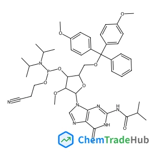 5'-O-[Bis(4-methoxyphenyl)(phenyl)methyl]-3'-O-[(2-cyanoethoxy)(diisopropylamino)phosphino]-N-isobutyryl-2'-O-methylguanosine
