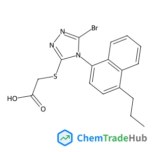 {[5-Bromo-4-(4-propyl-1-naphthyl)-4H-1,2,4-triazol-3-yl]sulfanyl}acetic acid
