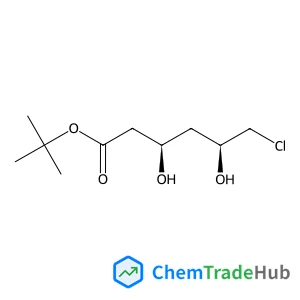 2-Methyl-2-propanyl (3R,5S)-6-chloro-3,5-dihydroxyhexanoate structure