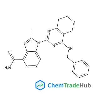 1-[4-(Benzylamino)-7,8-dihydro-5H-pyrano[4,3-d]pyrimidin-2-yl]-2-methyl-1H-indole-4-carboxamide