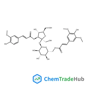 3-O-[(2E)-3-(4-Hydroxy-3-methoxyphenyl)-2-propenoyl]-beta-D-fructofuranosyl 6-O-[(2E)-3-(4-hydroxy-3,5-dimethoxyphenyl)-2-propenoyl]-alpha-D-glucopyranoside