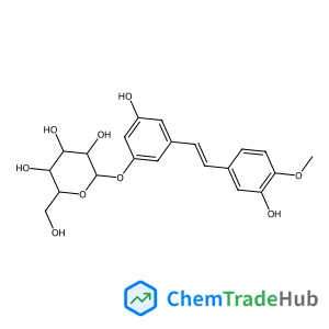 3-Hydroxy-5-[(E)-2-(3-hydroxy-4-methoxyphenyl)vinyl]phenyl beta-D-glucopyranoside