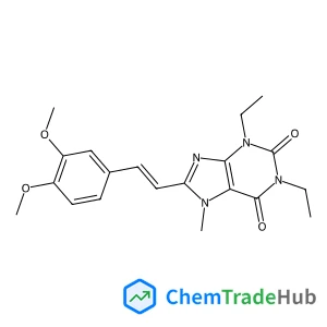 8-[(E)-2-(3,4-Dimethoxyphenyl)vinyl]-1,3-diethyl-7-methyl-3,7-dihydro-1H-purine-2,6-dione