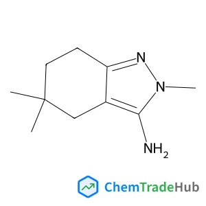 2,5,5-Trimethyl-4,5,6,7-tetrahydro-2H-indazol-3-amine structure