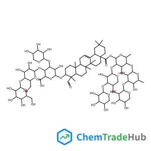Pentopyranosyl-(1->3)-6-deoxyhexopyranosyl-(1->4)-[pentopyranosyl-(1->3)pentopyranosyl-(1->2)]-6-deoxy-1-O-(3-{[hexopyranosyl-(1->4)hexopyranosyl-(1->4)-[pentopyranosyl-(1->3)]hexopyranuronosyl]oxy}-2
3,28-dioxoolean-12-en-28-yl)hexopyranose