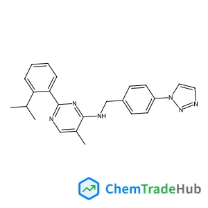 2-(2-ISOPROPYLPHENYL)-5-METHYL-N-{[4-(1,2,3-TRIAZOL-1-YL)PHENYL]METHYL}PYRIMIDIN-4-AMINE