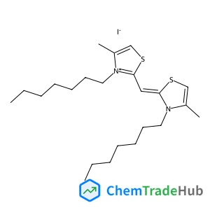 3-Heptyl-2-[(E)-(3-heptyl-4-methyl-1,3-thiazol-2(3H)-ylidene)methyl]-4-methyl-1,3-thiazol-3-ium iodide