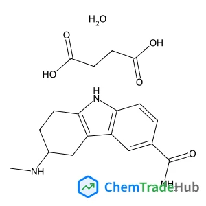 Butanedioic acid, compd. with (R)-2,3,4,9-tetrahydro-3-(methylamino)-1H-carbazole-6-carboxamide, hydrate (1:1:1)