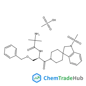 1'-(2-Methylalanyl-O-benzyl-D-seryl)-1-(methylsulfonyl)-1,2-dihydrospiro[indole-3,4'-piperidine] methanesulfonate (1:1)