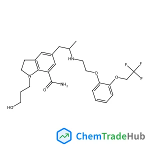 1-(3-Hydroxypropyl)-5-[(2R)-2-({2-[2-(2,2,2-trifluoroethoxy)phenoxy]ethyl}amino)propyl]-7-indolinecarboxamide