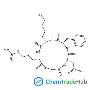 Cyclo[L-alpha-aspartyl-D-phenylalanyl-L-lysyl-N~5~-(diaminomethylene)-L-ornithylglycyl]